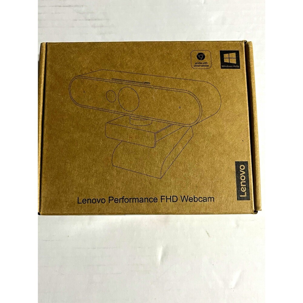 Lenovo Performance FHD Webcam 1080p 30fps Windows Hello USB Black FHDWC510 NEW